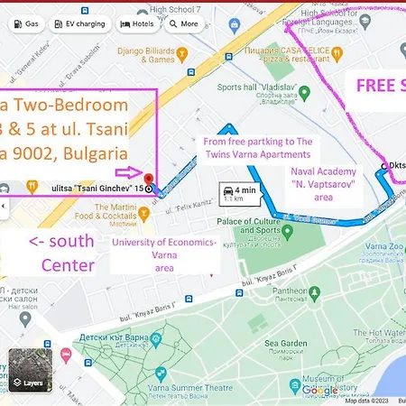 New The Twins Two-bedroom, 5 At 15 Tsani Ginchev Street, Floor 3