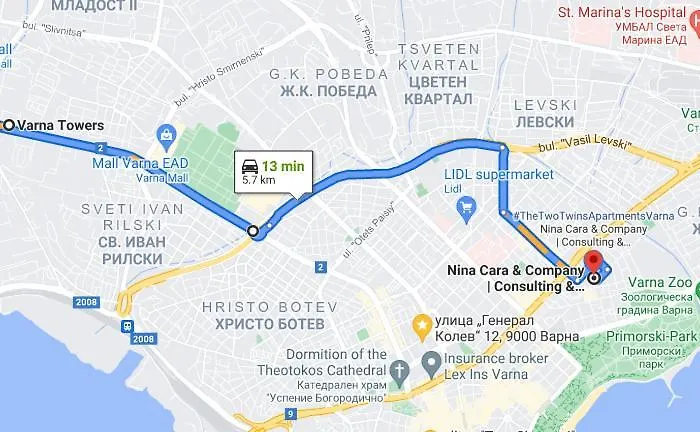 New The Twins Two-bedroom, 5 At 15 Tsani Ginchev Street, Floor 3 Appartement Varna